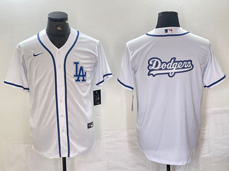 Men Los Angeles Dodgers Blank White Second generation joint name Nike 2024 MLB Jersey style 5